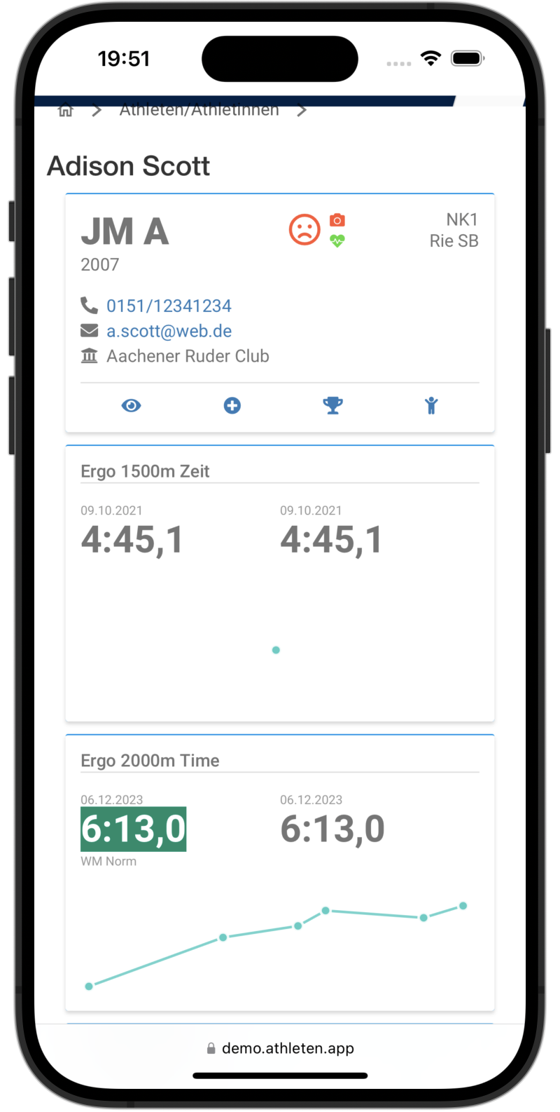 Mobile Athleteoverview